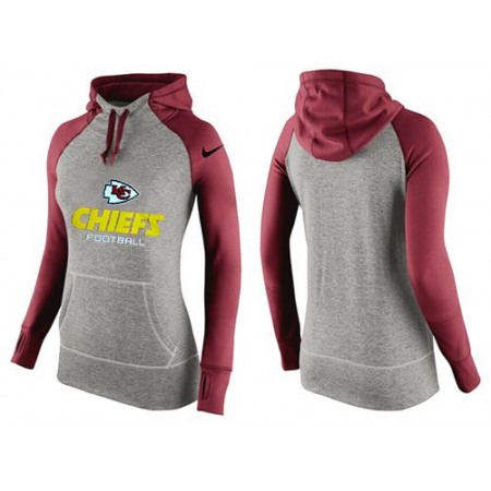 Women's Kansas City Chiefs Performance Hoodie Grey & Red_2